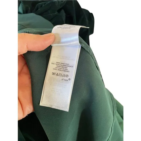 Lauren Ralph Lauren Plus Size 18W Green Velvet Faux Wrap Cocktail Dress - Picture 9 of 13